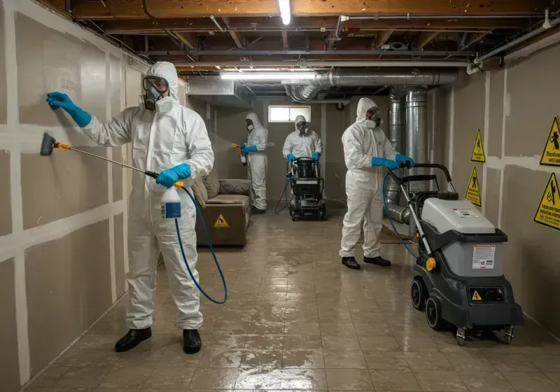 Basement Moisture Removal and Structural Drying process in Daly City, CA